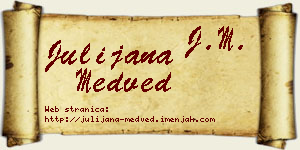 Julijana Medved vizit kartica